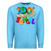 Ocean Blue 100 days of school Premium Sweatshirt - texasbilliewilder