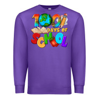 Purple 100 days of school Premium Sweatshirt - texasbilliewilder
