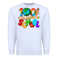White 100 days of school Premium Sweatshirt - texasbilliewilder