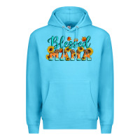Ocean Blue Blessed Mama Premium Hoodie - Artiststas
