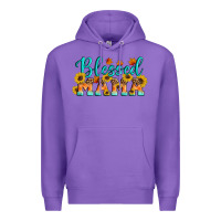 Purple Blessed Mama Premium Hoodie - Artiststas