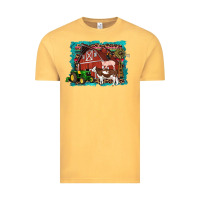 Vintage Mustard farm life tractor cow pig rooster Vintage Tee - Artiststas