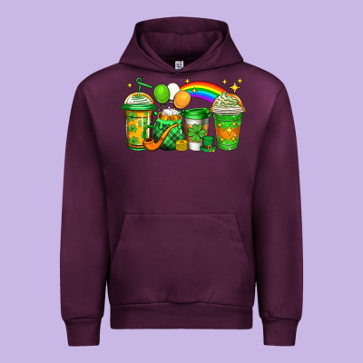 St Patricks Coffee Urban Hoodie Designed By Jasminsmagicworld