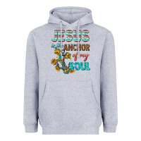 Heather Grey jesus is the anchor of my soul Heavyweight Hoodie - texasbilliewilder