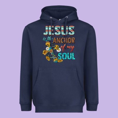 Jesus Is The Anchor Of My Soul Heavyweight Hoodie Designed By Texasbilliewilder