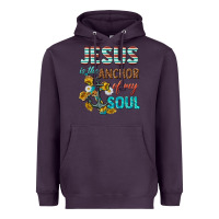 Plum jesus is the anchor of my soul Heavyweight Hoodie - texasbilliewilder