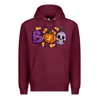 Burgundy Boo halloween Premium Hoodie - Artiststas