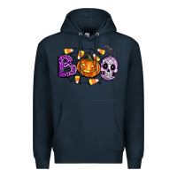 Navy Boo halloween Premium Hoodie - Artiststas