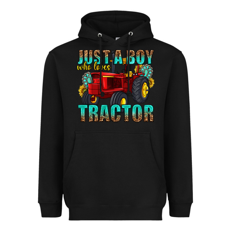 Just A Boy Who Loves Tractor Heavyweight Hoodie by texasbilliewilder | Teevron