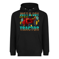 Black just a boy who loves tractor Heavyweight Hoodie - texasbilliewilder