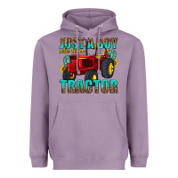Lavender just a boy who loves tractor Heavyweight Hoodie - texasbilliewilder