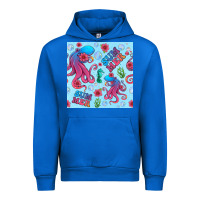 Cobalt summer and octopus seamless pattern Urban Hoodie - BundleAndBundleShop