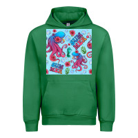 Emerald summer and octopus seamless pattern Urban Hoodie - BundleAndBundleShop