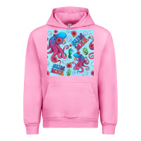 Fuchsia Pink summer and octopus seamless pattern Urban Hoodie - BundleAndBundleShop