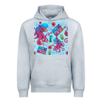 Heather Grey summer and octopus seamless pattern Urban Hoodie - BundleAndBundleShop
