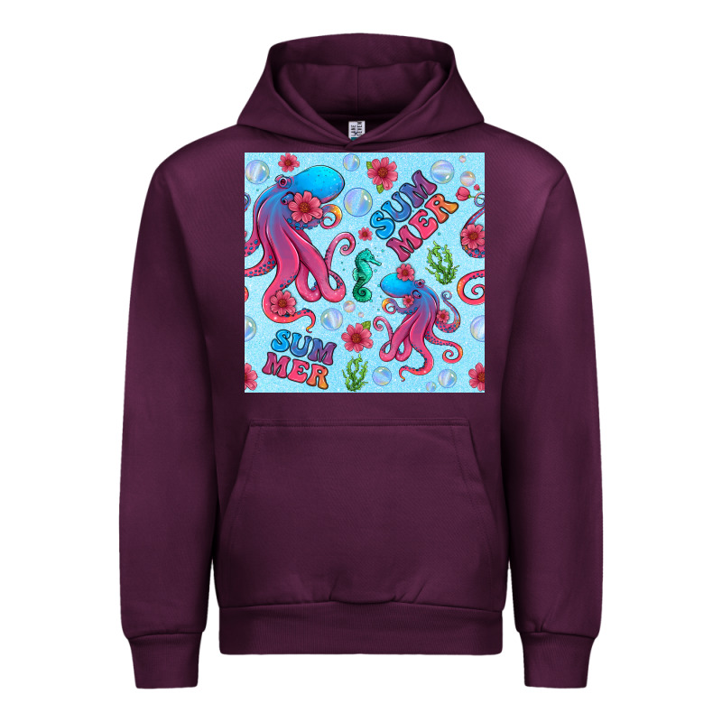 Summer And Octopus Seamless Pattern Urban Hoodie by BundleAndBundleShop | Teevron