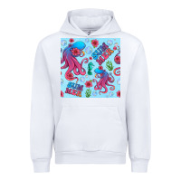 White summer and octopus seamless pattern Urban Hoodie - BundleAndBundleShop