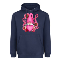 Navy Breast Cancer gnomes Heavyweight Hoodie - RanaPortraitStore