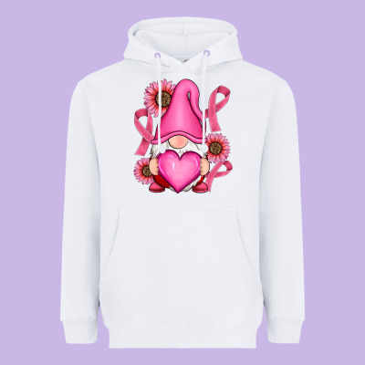 Heavyweight Hoodie Breast Cancer gnomes