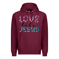Burgundy love like jesus Premium Hoodie - JahusDesignShop