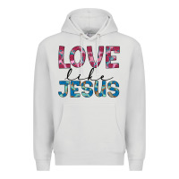 Dove Grey love like jesus Premium Hoodie - JahusDesignShop