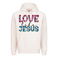 Pale Pink love like jesus Premium Hoodie - JahusDesignShop