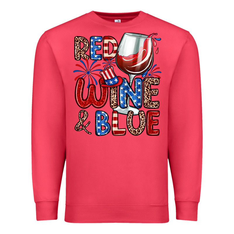 Red Wine And Blue Premium Sweatshirt by Zillion Design Studio | Teevron