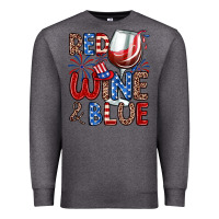 Charcoal Heather red wine and blue Premium Sweatshirt - Zillion Design Studio