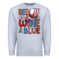 Heather Grey red wine and blue Premium Sweatshirt - Zillion Design Studio