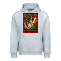 Heather Grey beer bottles with mistletoe Urban Hoodie - AdoDesignShop