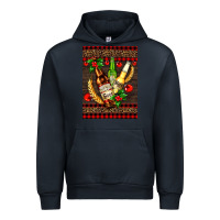 Navy beer bottles with mistletoe Urban Hoodie - AdoDesignShop
