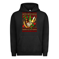 Pigment Black beer bottles with mistletoe Urban Hoodie - AdoDesignShop