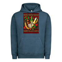 Pigment Midnight Navy beer bottles with mistletoe Urban Hoodie - AdoDesignShop