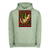 Pigment Oil Green beer bottles with mistletoe Urban Hoodie - AdoDesignShop