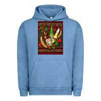 Pigment Pebble Blue beer bottles with mistletoe Urban Hoodie - AdoDesignShop