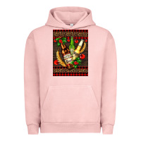 Pigment Salmon beer bottles with mistletoe Urban Hoodie - AdoDesignShop