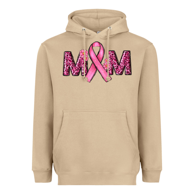 Breast Cancer Awareness Mom Heavyweight Hoodie by RanaPortraitStore | Teevron