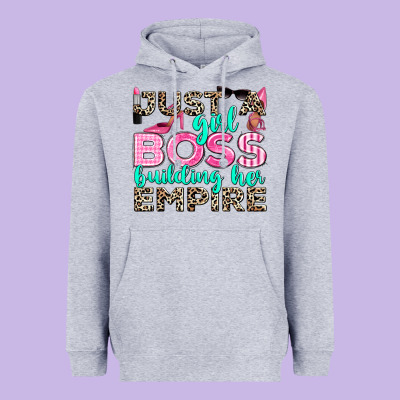 Just A Girl Boss Building Her Empire Heavyweight Hoodie Designed By Texasbilliewilder
