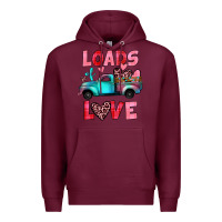 Burgundy loads of love truck Premium Hoodie - JahusDesignShop