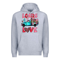 Heather Grey loads of love truck Premium Hoodie - JahusDesignShop