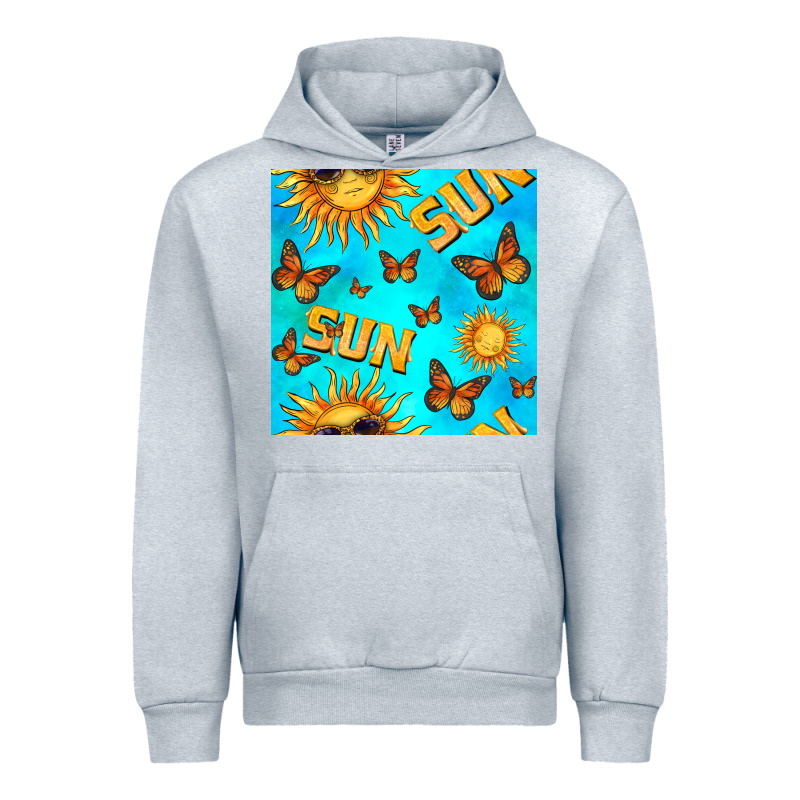 Sun With Butterfly Seamless Pattern Urban Hoodie by BundleAndBundleShop | Teevron