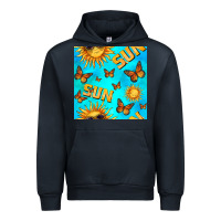 Navy sun with butterfly seamless pattern Urban Hoodie - BundleAndBundleShop