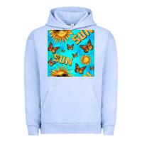 Pigment Grape Ice sun with butterfly seamless pattern Urban Hoodie - BundleAndBundleShop