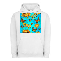 Pigment Lunar Rock sun with butterfly seamless pattern Urban Hoodie - BundleAndBundleShop