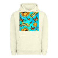 Pigment Pistachio sun with butterfly seamless pattern Urban Hoodie - BundleAndBundleShop
