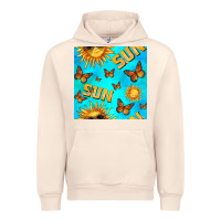 Sandshell sun with butterfly seamless pattern Urban Hoodie - BundleAndBundleShop