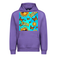 Tulip sun with butterfly seamless pattern Urban Hoodie - BundleAndBundleShop