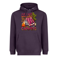 Plum just a girl who loves camping Heavyweight Hoodie - texasbilliewilder