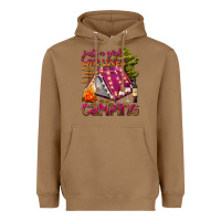 Toasted Coconut just a girl who loves camping Heavyweight Hoodie - texasbilliewilder