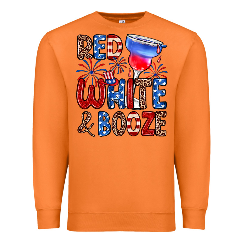 Red White And Booze Premium Sweatshirt by Zillion Design Studio | Teevron